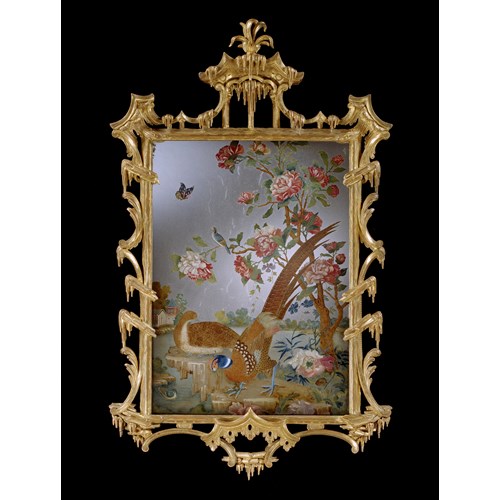 A GEORGE III PERIOD CHINESE EXPORT MIRROR PAINTING